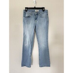 Free People We The Free Women's Button Fly Mid Rise Jeans Size 27 Casual Bootcut